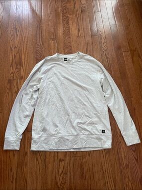 Saxx 3SixFive White Heather Crewneck Lounge Sweatshirt Men’s Sz Medium